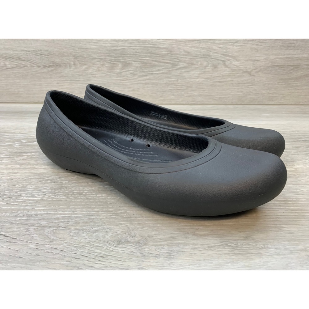Crocs Alice Work Black Slip Resistant Professional Nursing Food Service Flats 9